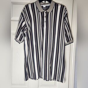 Britannia by LeviStrauss XL Striped Mltclrd Shrtslv Polo 100%Cotton Men's Shirt